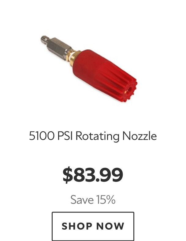 5100 PSI Rotating Nozzle. $83.99. Save 15%. Shop now.