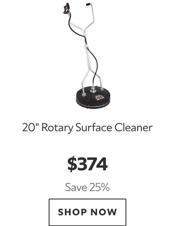 20" Rotary Surface Cleaner. $374. Save 25%. Shop now.